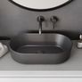 Lova Cera-Line 53 Matt Gun Metal Ceramic Countertop Washbasin Image 3