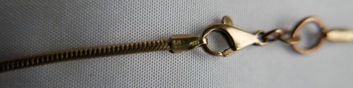 Vintage 9ct 375 YELLOW GOLD Snake Necklace CHAIN 17,2" necklace 9,4g Snake Necklace