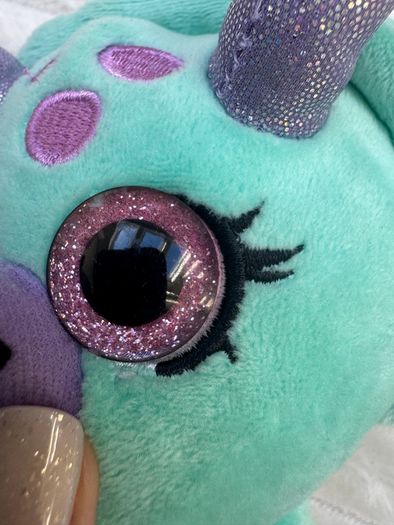 Popetz Triceratops Dinosaur Jumping Plush Toy Sot Teal Purple NO Sounds Eolo Toys Used Please see photos