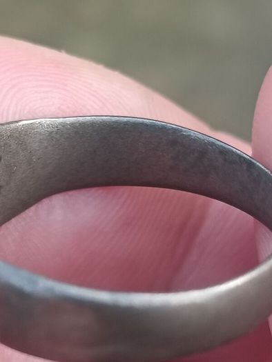 Medieval Nomad Green Garnet Bronze Ring 9th-13th AD