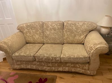 Three seater sofa and one armchair