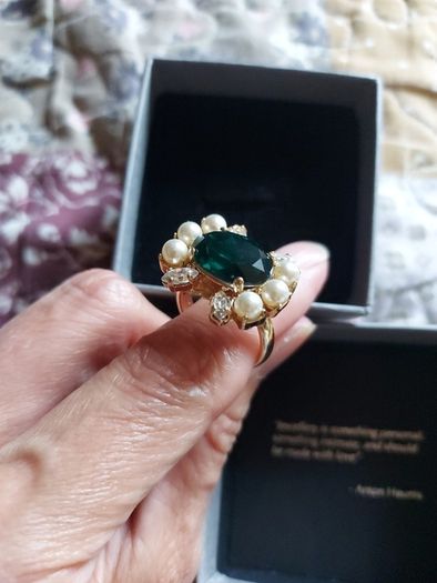 Gold plated brass ring