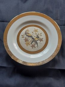 Another Old Chokin Japanese Plate 24 karat gold gilded trim Made in Japan Postage Available,