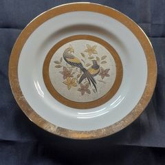 Another Old Chokin Japanese Plate 24 karat gold gilded trim Made in Japan Postage Available,