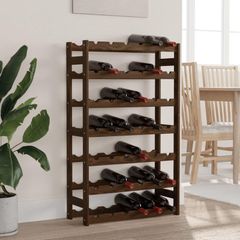 Wine Rack, Bottle Rack with 7 Shelves for 42 Bottles, Wine Bottle Holder, Wine Stand with Wave Design, Wine Holder, Drink Rack for Kitchen Basement,...