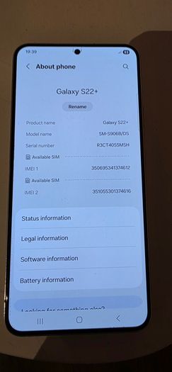 Samsung galaxy S22 plus 5g