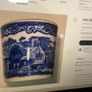 Antique George Jones The Abby Blue Jam Jar Image 6