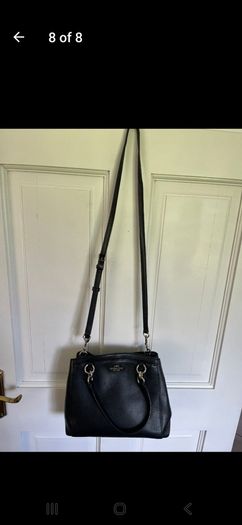 Coach black leather handbag