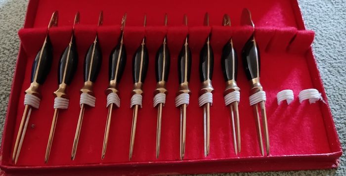 Vintage Samran Thai Bronze Hors D'oeuvres/Appetizer Forks