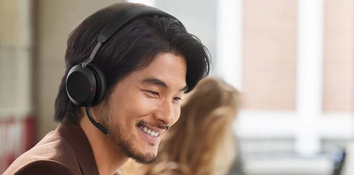 Jabra Evolve2 75 Wireless PC Headset with 8-Microphone Technology - Dual Foam Stereo Headphones with Adjustable Advanced Active Noise Cancellation, USB-A Bluetooth Adapter and UC Compatibility - Black