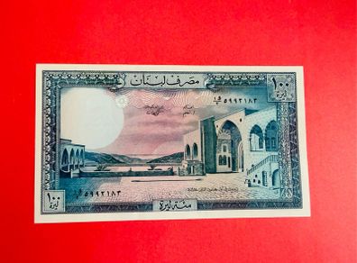 Lebanon  100  LIVRES  1988 Pick 66 ( Uncirculated )