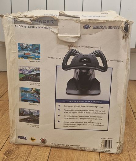 Sega Saturn w/ 3D Control Pad, Arcade Racer, Lightgun and Games