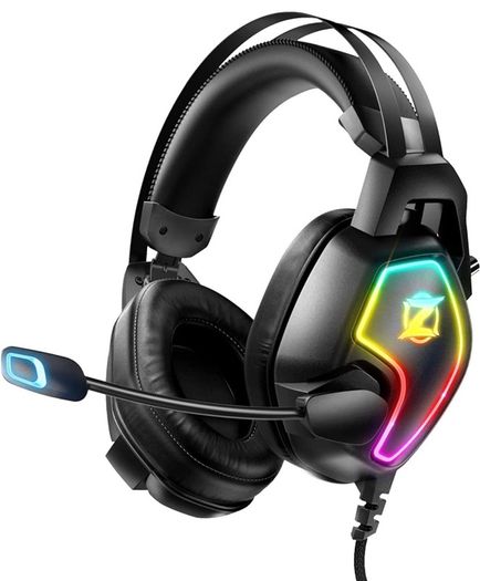 Gaming Headset for PS4 PS5 PC Xbox One Switch, Over Ear Headphones with Surround Sound, Noise Cancelling Mic, Suspension Headband (FREE POSTAGE)