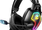 Gaming Headset for PS4 PS5 PC Xbox One Switch, Over Ear Headphones with Surround Sound, Noise Cancelling Mic, Suspension Headband (FREE POSTAGE)