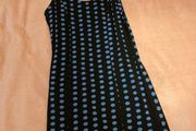 Navy &amp; blue polka dot body con mini dress