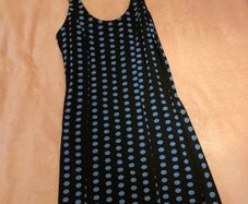 Navy & blue polka dot body con mini dress