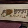 Vintage Cross Stitch "Gaggle of Geese" Framed Image 7
