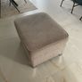Pouffe, silver grey fabric Image 2