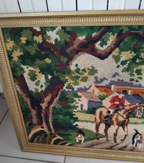 Beautiful framed handmade tapestry