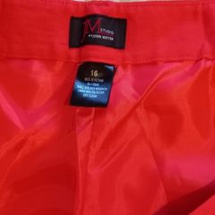 Linen mix lined red Trousers 16 to 18