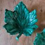 Vintage pair of majolica style leaf bowls Image 2