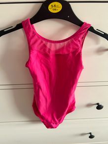 6y girl sleeveless gymnastics leotard & skirt