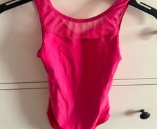 6y girl sleeveless gymnastics leotard & skirt