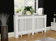 main image for ad White MDF Radiator Cover Heating Cabinet 152 cm