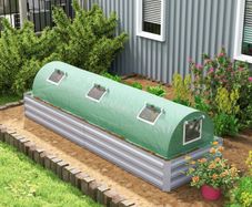 Mini Greenhouse, Portable Tunnel Green House, Green Grow House Steel Frame with 5 Mesh Windows, 3 M, Green