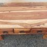 solid wood coffee table with drawers Image 4