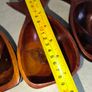 Vintage Mid-Century Modern 3 Piece Set Monkey Pod Wood Pineapple Dish Bowls Image 4