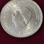 Netherlands 10 Gulden 1970 Silver Coin UNC Image 2