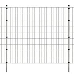 2D Garden Fence Panels & Posts 2008x1830 mm 28 m Silver