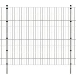 2D Garden Fence Panels & Posts 2008x1830 mm 28 m Silver