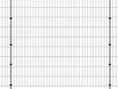 2D Garden Fence Panels & Posts 2008x830 mm 14 m Silver