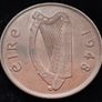 [#2652] - Ireland 1948 | Irish 1d | 1 Penny | Hen with Chicks | KM.11 Image 2