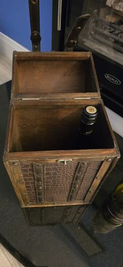 Antique wooden wine box.  PRICE DROP. T