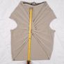 Yaya Beige Taupe Twisted Front Ruched Ribbed Cap Sleeve Knit Top Size L Image 9