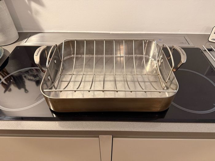 Cuisinart MultiClad Pro 16" Stainless Steel Roasting Pan with Rack - Induction Safe
