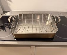 Cuisinart MultiClad Pro 16" Stainless Steel Roasting Pan with Rack - Induction Safe
