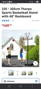 basketball stand with 48inch backboard