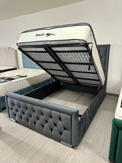 New Double & King Size Bed Frame With Mattress Opt