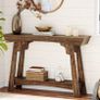 Rustic Brown 2 Tier Console Table (Free Delivery) Farmhouse Style Image 3