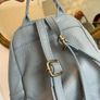 Genuine leather mini backpack light blue leather - Florence Italy Image 4