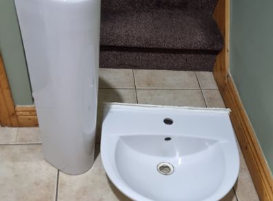 sink and pedestal