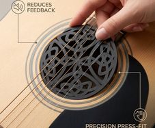 Celtic Knot Acoustic Guitar Soundhole Cover - Decorative Feedback Suppressor for 100mm Sound Holes - Folk & Celtic Style Guitar Accessory