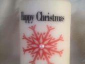 Personalised Christmas candle