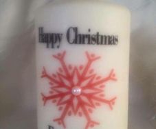Personalised Christmas candle