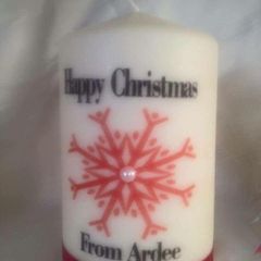 Personalised Christmas candle