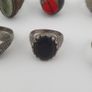 Antique Lot of 15 Bohemian Brass Rings  Assorted Ethnic & Tribal Designs Image 7